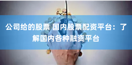 公司给的股票 国内股票配资平台：了解国内各种融资平台
