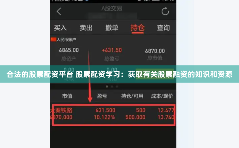 合法的股票配资平台 股票配资学习：获取有关股票融资的知识和资源